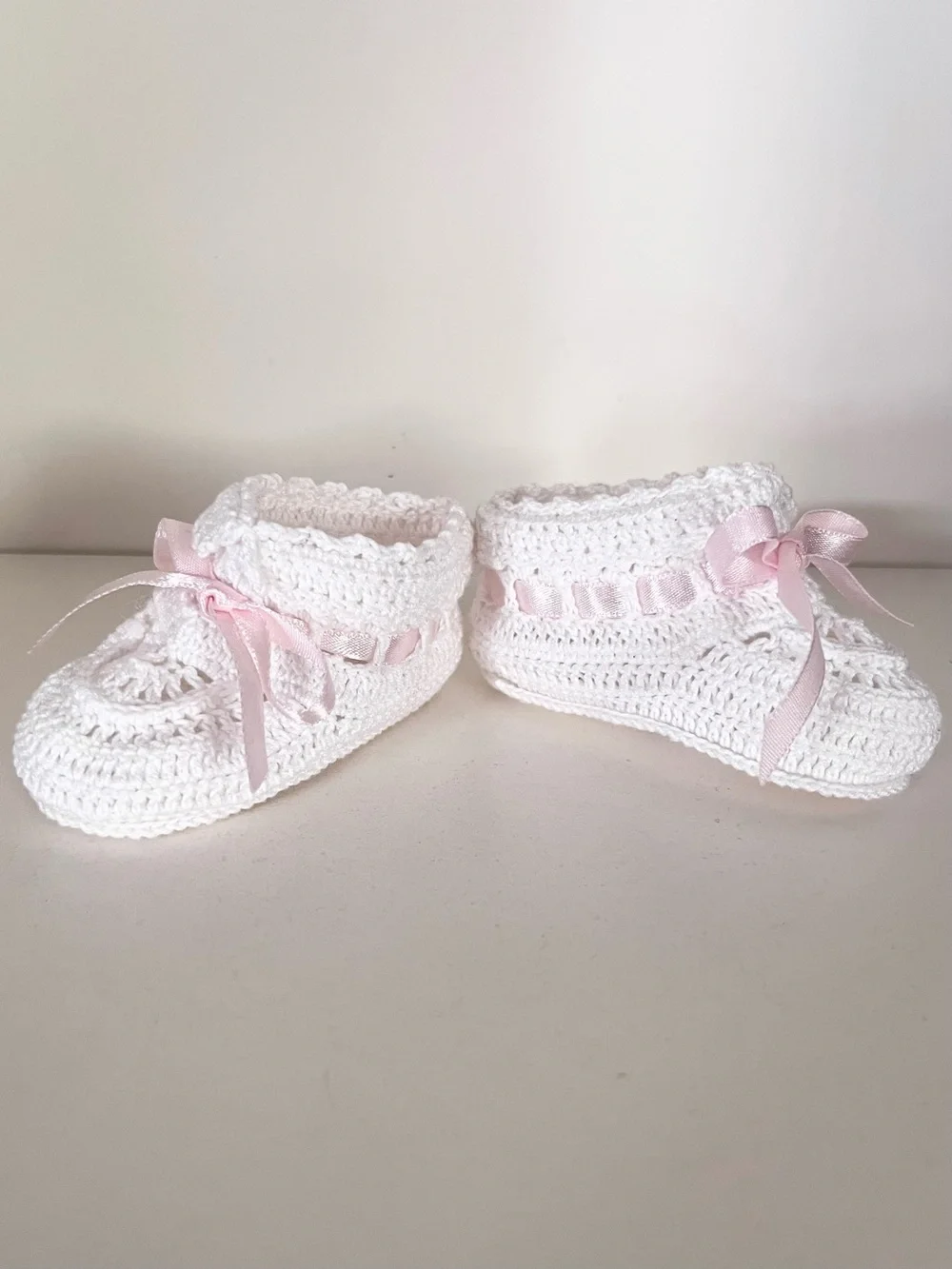 Vintage Crochet baby booties.